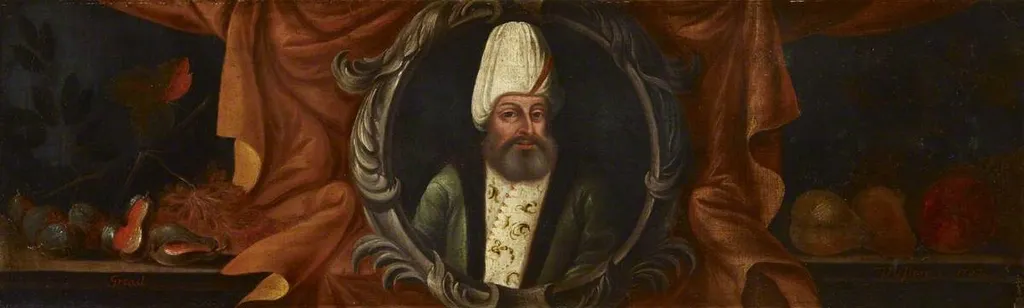The Grand Vizier Done at Constantinople in 1702 (probably Huseyin Kôprülü, 1644–1702), by Unknown, oil, 1702