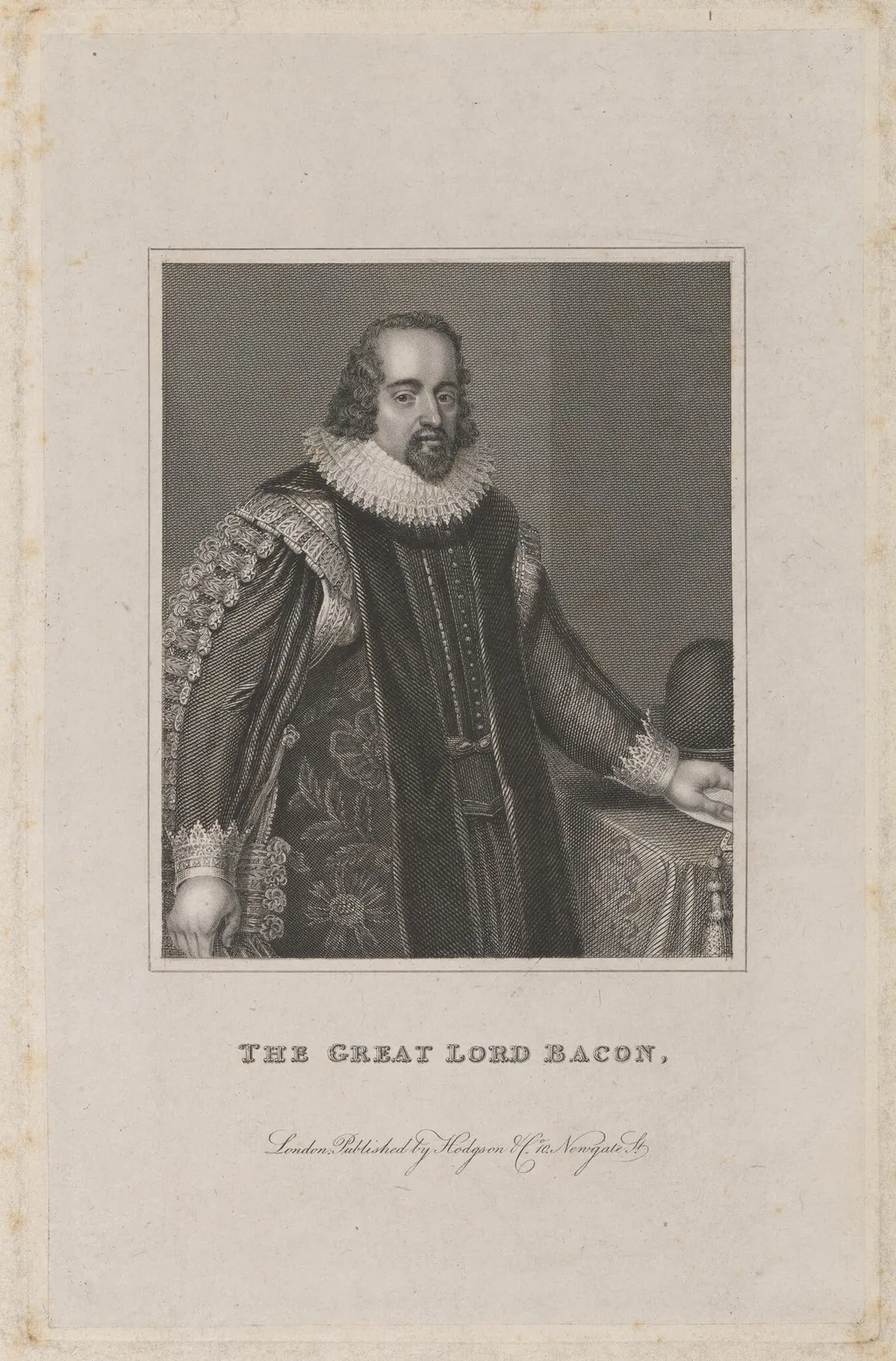 The Great Lord Bacon, by Unknown, ink, 1850