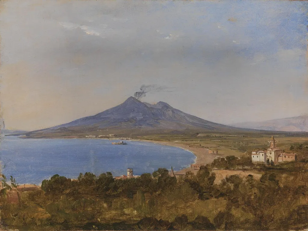 The Gulf of Naples with Vesuvius, by Unknown, 1850