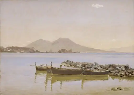 The Gulf of Naples with Vesuvius in the Background, by Unknown