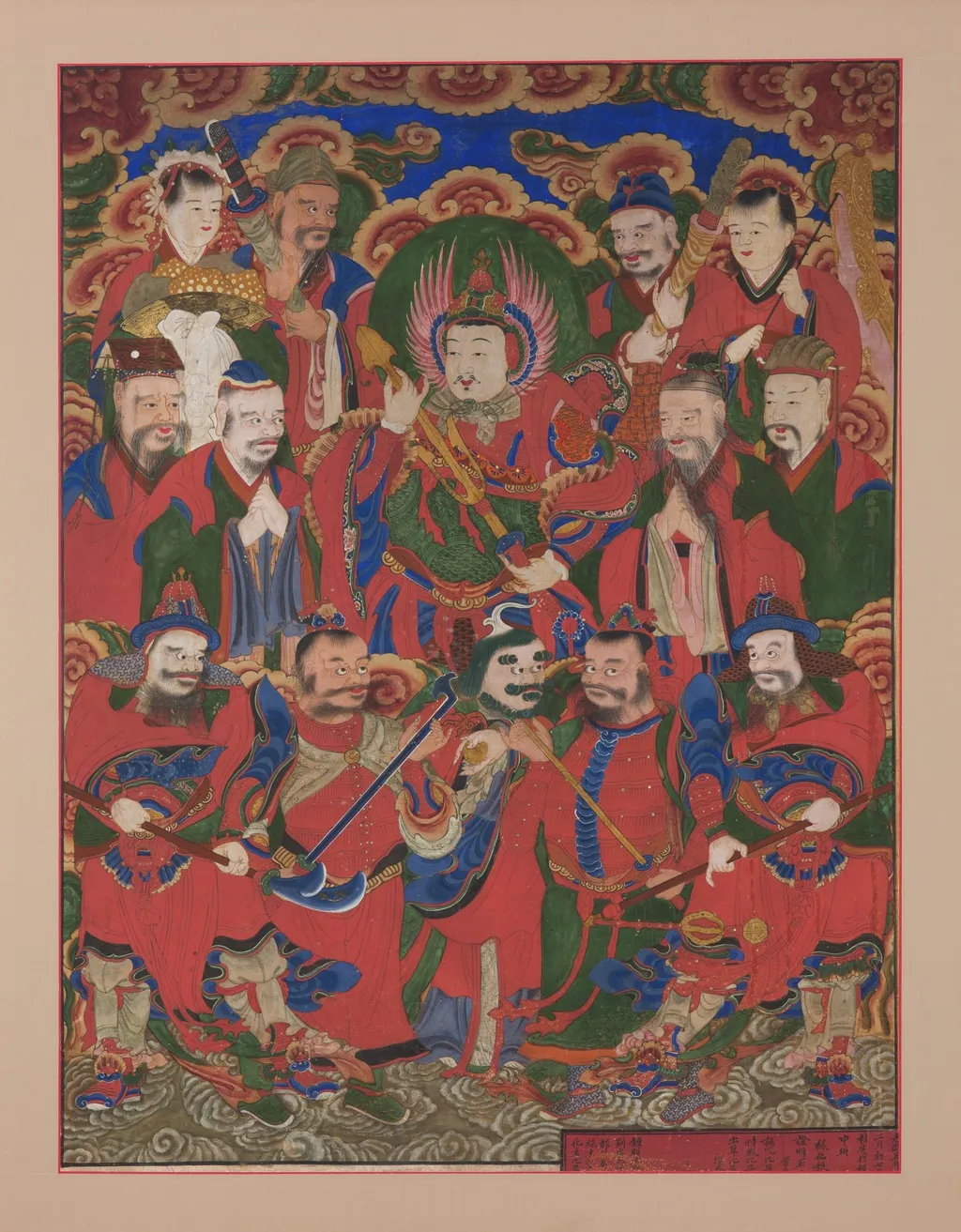 The Heavenly Dragon General with Attendants, by Unknown, unspecified