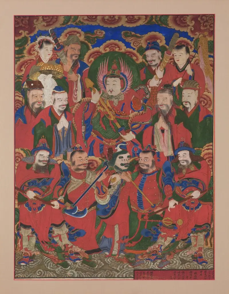 The Heavenly Dragon General with Attendants, by Unknown
