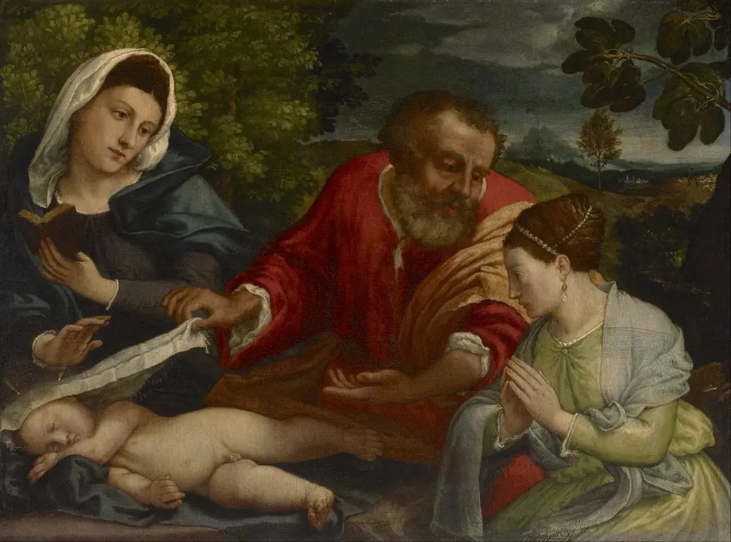 The Holy Family with a Donatrix as Saint Catherine of Alexandria, by Unknown