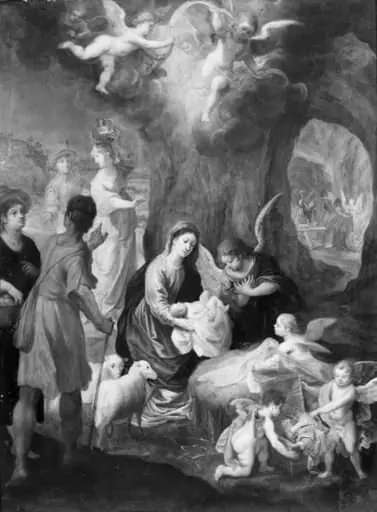 The Holy Family with Saints, by Unknown