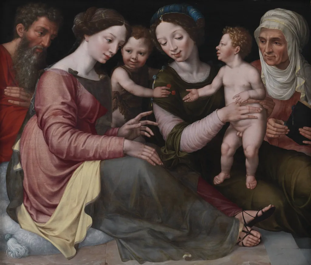 The Holy Family with the Infant St John, St Elizabeth and St Anna, by Unknown, 1541