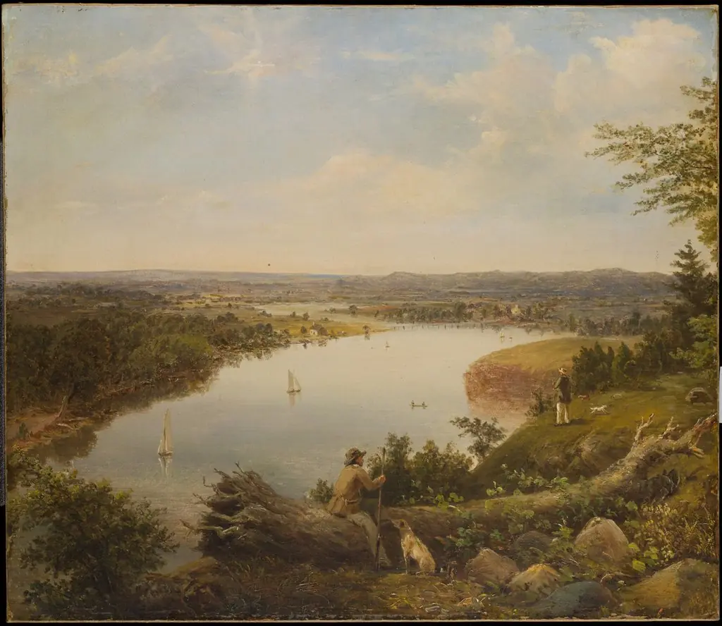 The Hudson River Valley near Hudson, New York, by Unknown