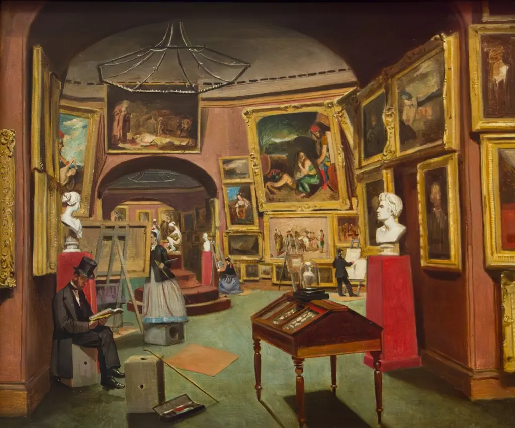 The Interior of the National Gallery of Scotland, c 1867 - 1877, by Unknown