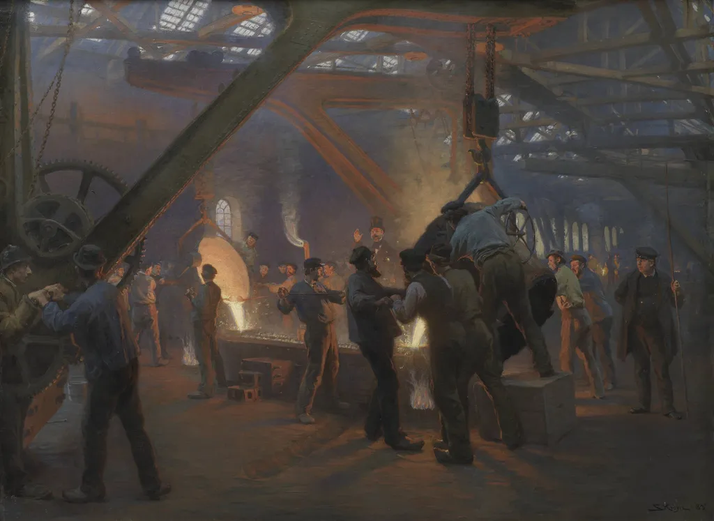 The Iron Foundry, Burmeister and Wain, by Unknown, 1885