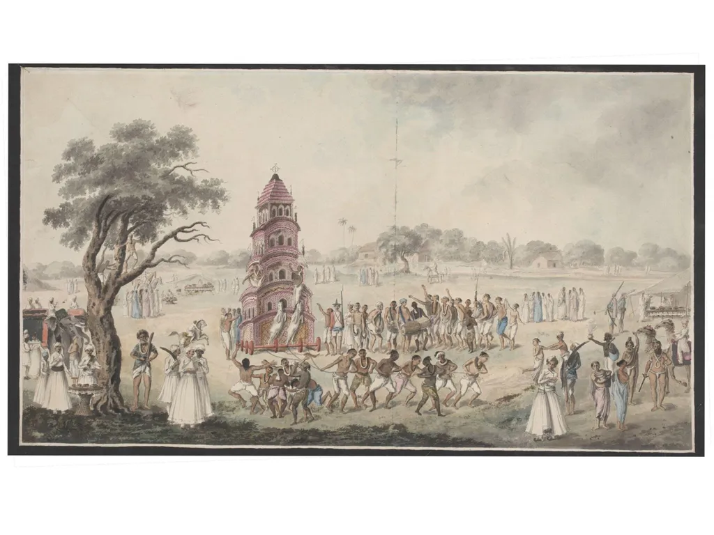The Jagannath festival, by Unknown, paint, 1795