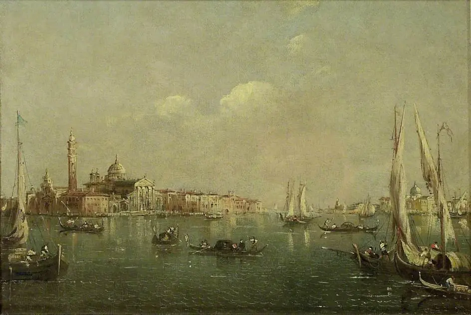 The Lagoon and Island of San Giorgio seen from the Molo, by Unknown