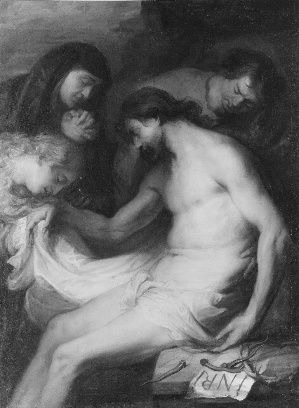 The Lamentation, by Unknown, oil
