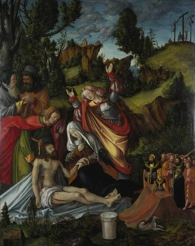 The Lamentation of Christ with a Group of Donors, by Unknown
