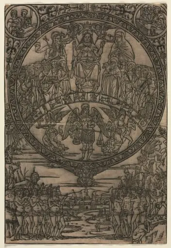 The Last Judgment in the Presence of the Saints and the Archangel Michael, by Unknown