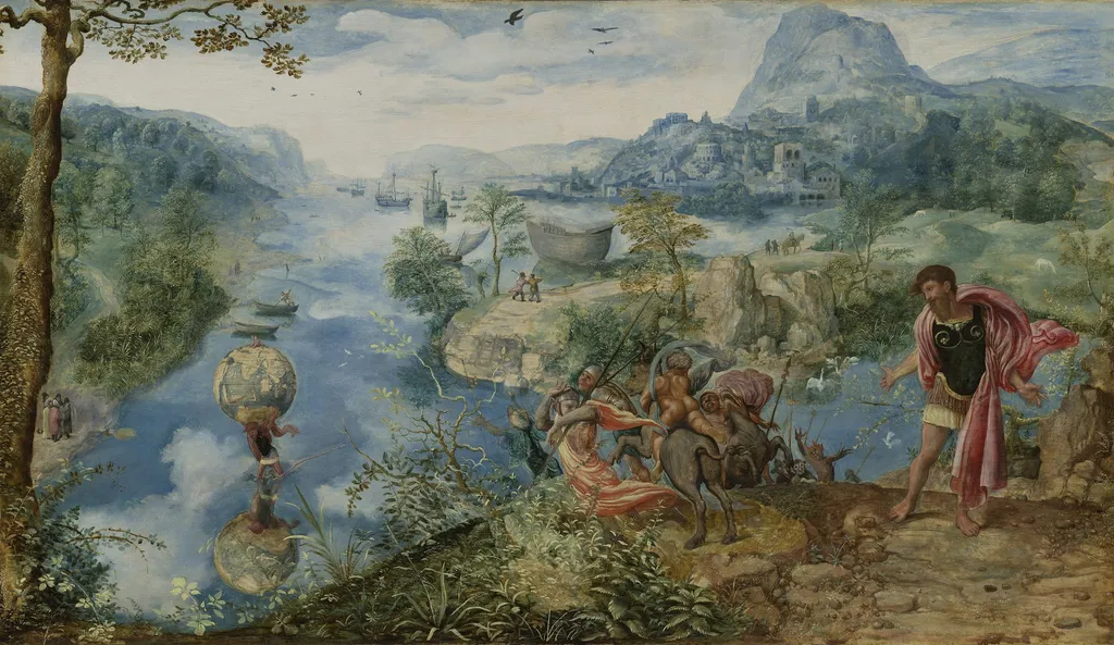 The Legend of Saint Christopher, by Unknown, oil, 1550