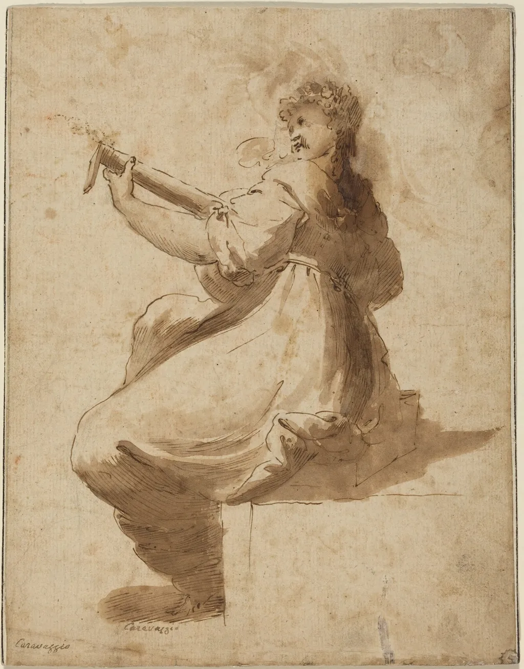 The Lute Player, by Unknown, ink, 1701