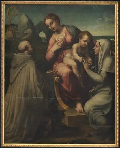 The Madonna and Child with Saints, by Unknown