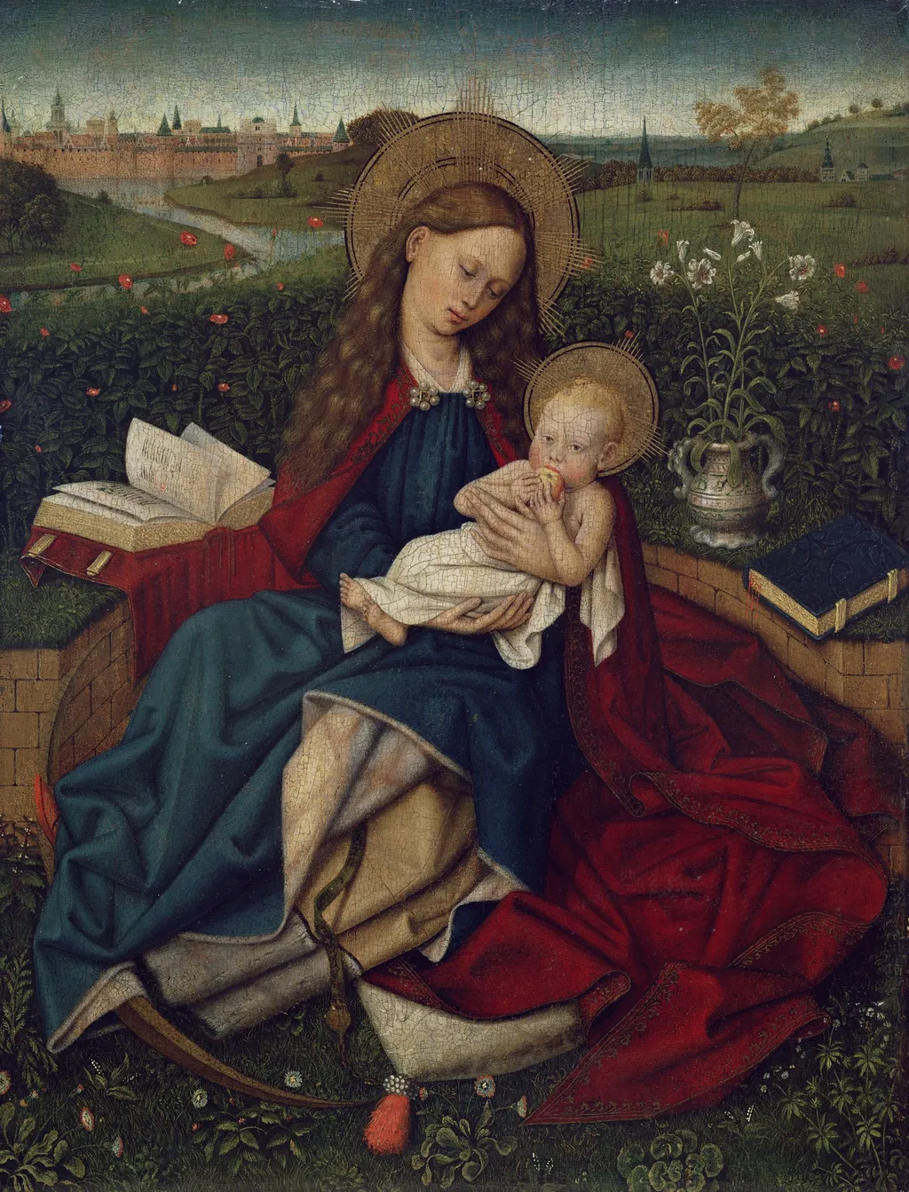 The Madonna of Humility, by Unknown, oil, 1450