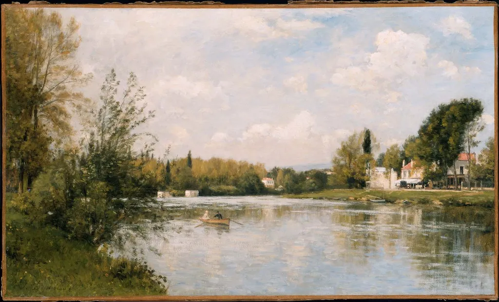 The Marne at La Varenne, by Unknown, oil, 1890