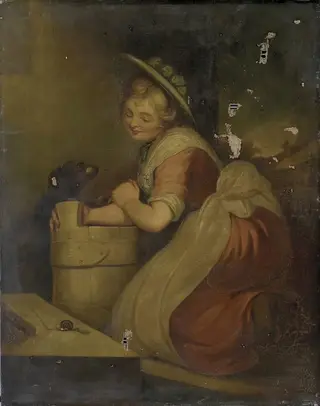 The Milkmaid and the Snail, by Unknown, 1796