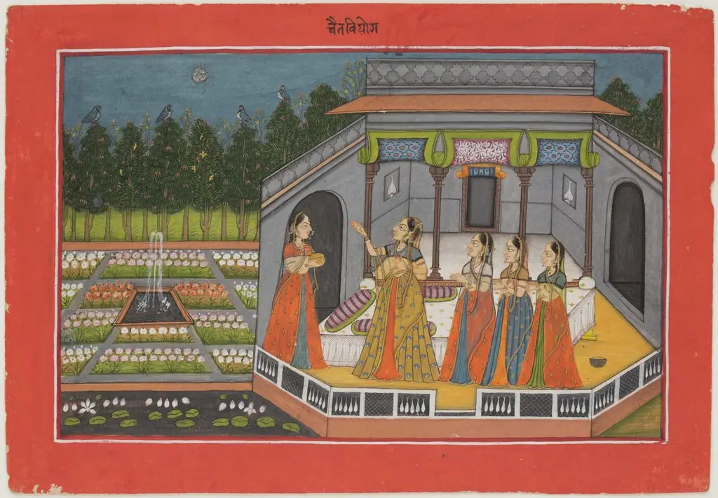 The Month of Chaitra (March-April), from a manuscript of the Barahmasa ("Twelve Months"), by Unknown