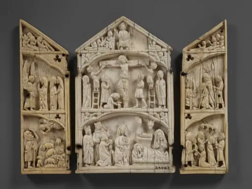 The Nativity with the Adoration of the Magi, the Crucifixion and the Last Judgement, by Unknown
