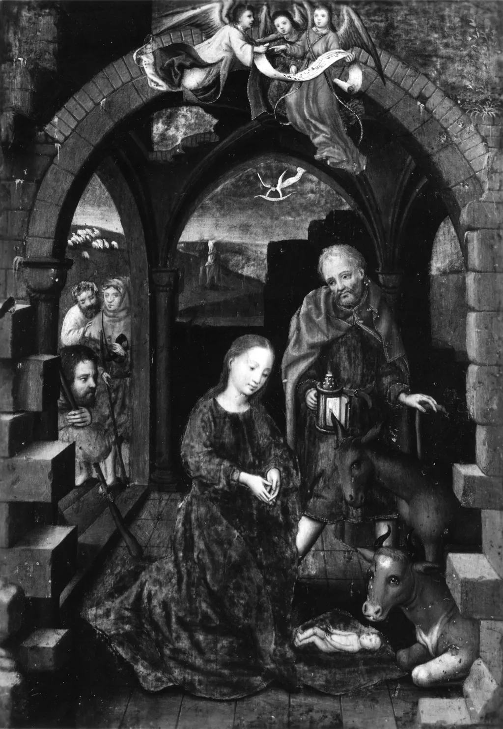 The Nativity with the Adoration of the Shepherds, by Unknown, oil, 1550