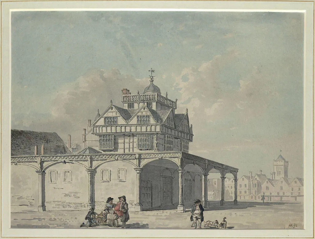 The Old Council House, Salisbury, by Unknown, watercolor, 1850