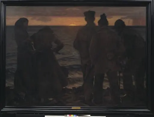 The Old People by the Beach, by Unknown
