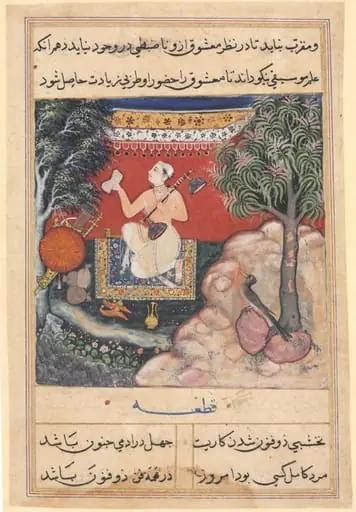 The origin of music from a fabulous bird of India which had seven holes in its beak, from a Tuti-nama (Tales of a Parrot): Fourteenth Night, by Unknown