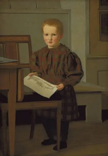 The Painter C.W. Eckersberg's Son Julius in his Fathers Studio, by Unknown