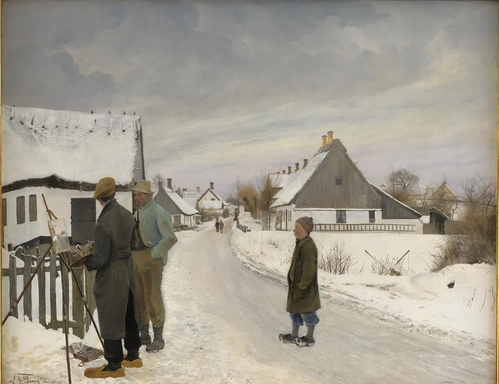 The Painter in the Village, by Unknown, 1897