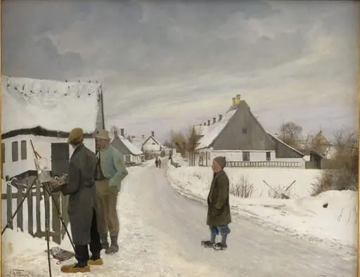 The Painter in the Village, by Unknown