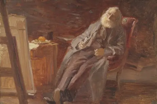 The Painter Vilhelm Kyhn Smoking his Pipe, by Unknown