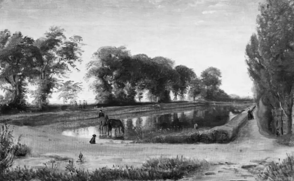The Pond at Vognserup Manor, Zealand, by Unknown, 1854