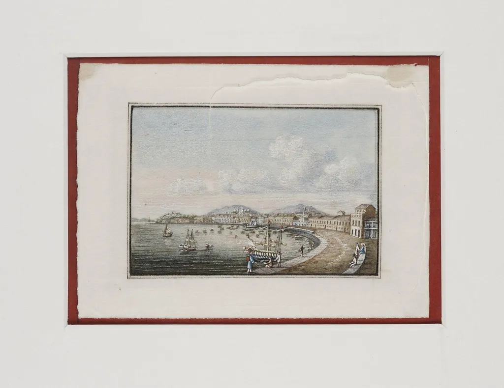 The Praya Grande, Macao, by Unknown, paint, 1850