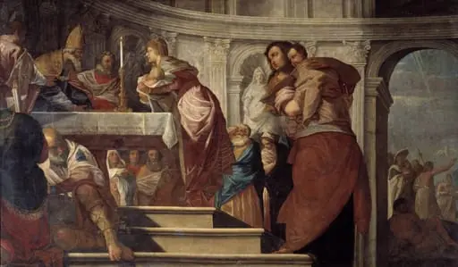 The Presentation of Christ in the Temple, and the Baptism of Christ, by Unknown
