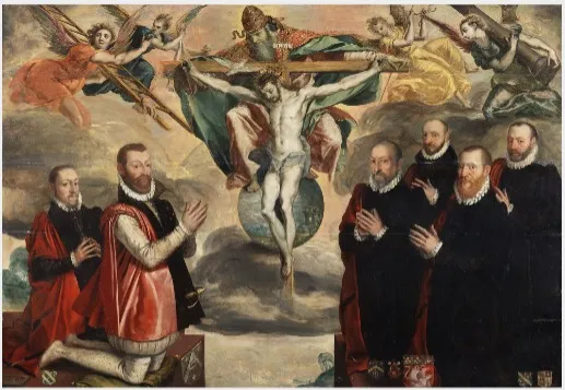 The Provost and the Aldermen of Paris in Prayer before the Holy Trinity, by Unknown, unspecified, 1568