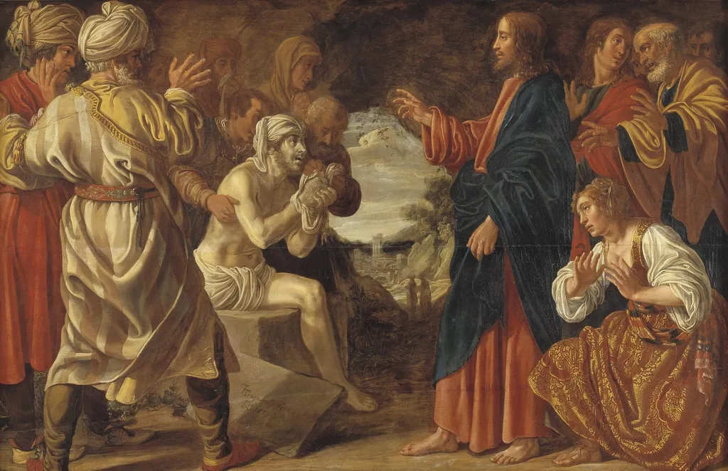 The Raising of Lazarus, by Unknown, 1615