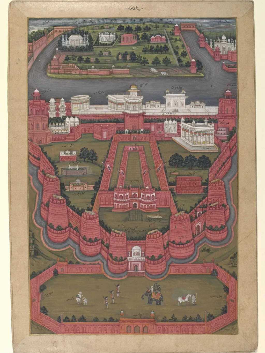 The Red Fort, Agra, by Unknown, paint, 1803