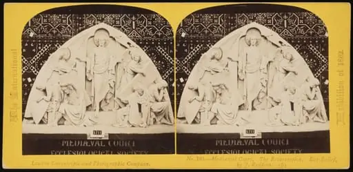 'The Resurrection', a bas-relief by J. Redfern, by Unknown