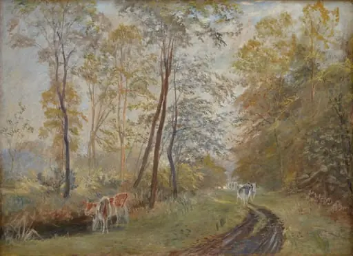 The River Sorteaa near Mejlgaard Manor, Jutland, by Unknown