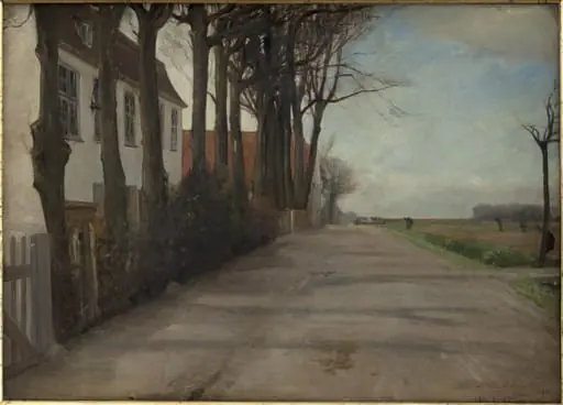 The Road Leading past "Store Godthaab", a Country House near Copenhagen, by Unknown