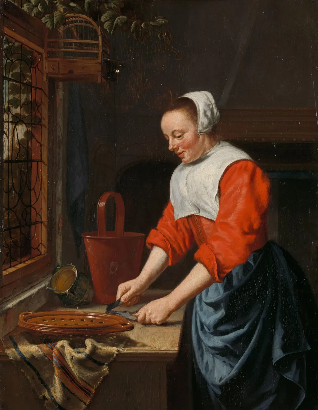 The servant girl, by Unknown, unspecified, 1654