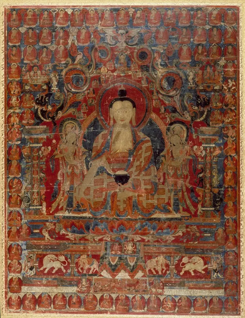 The Supreme Physician (Bhaishajyaguru) and His Celestial Assembly, by Unknown