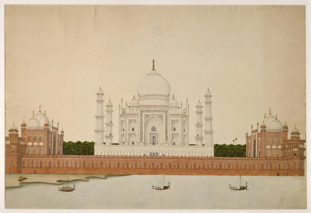 The Taj Mahal, by Unknown, paint, 1820