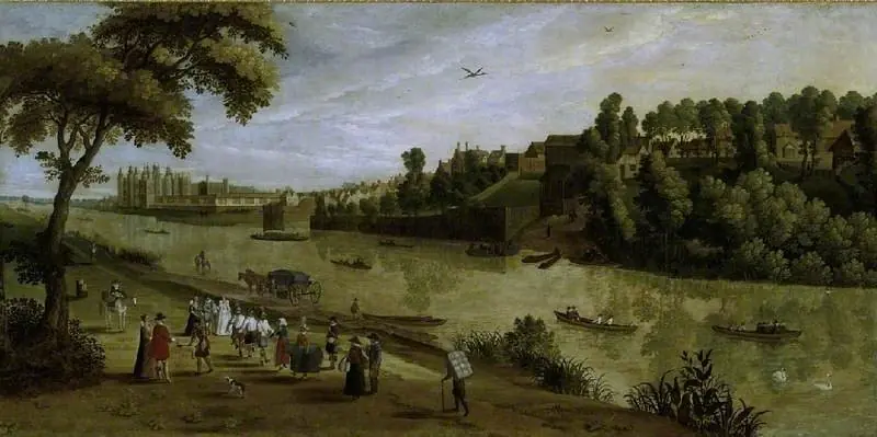 The Thames at Richmond, with the Old Royal Palace, by Unknown