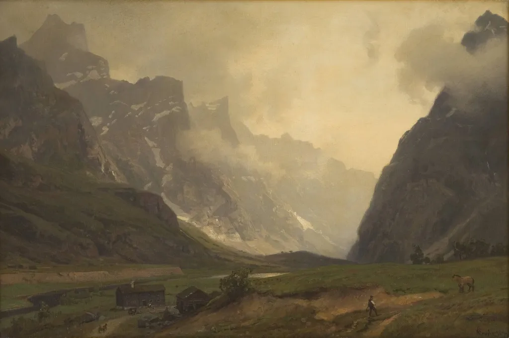 The Troll Peaks in Romsdalen: The Foot of Romsdalshorn to the Right, by Unknown, 1894