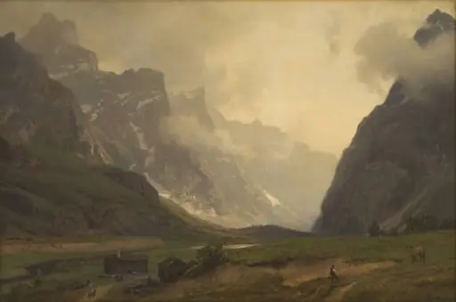 The Troll Peaks in Romsdalen: The Foot of Romsdalshorn to the Right, by Unknown