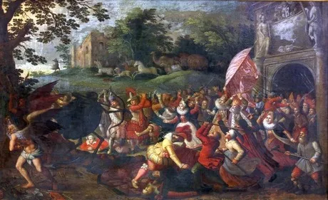 The victory of death, by Unknown, oil, 1603