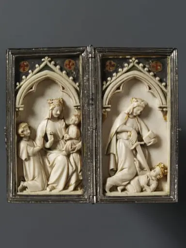The Virgin and Child and St Catherine with the Emperor Maxentius, by Unknown